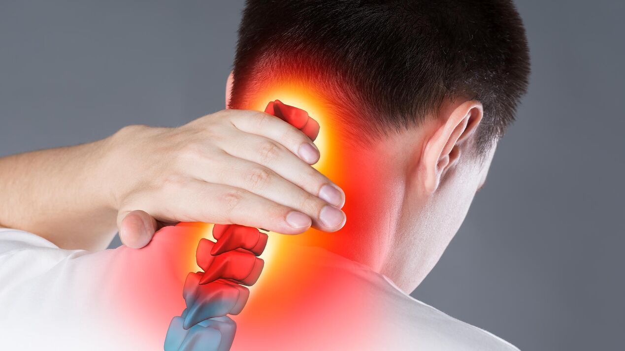 bolest krku v důsledku osteochondrózy