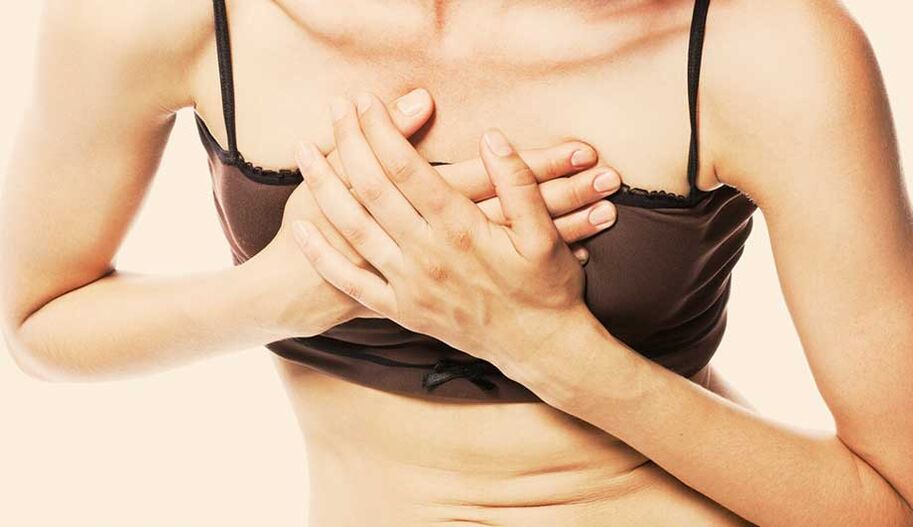 akutní bolest na hrudi může být příčinou osteochondrózy prsu